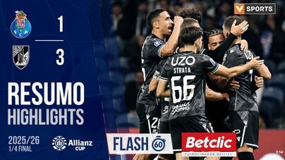 Allianz Cup: o resumo do FC Porto-V. Guimarães (1-3)