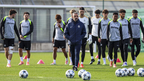 Treino do Sporting de preparação para o jogo com o Bayern Munique 