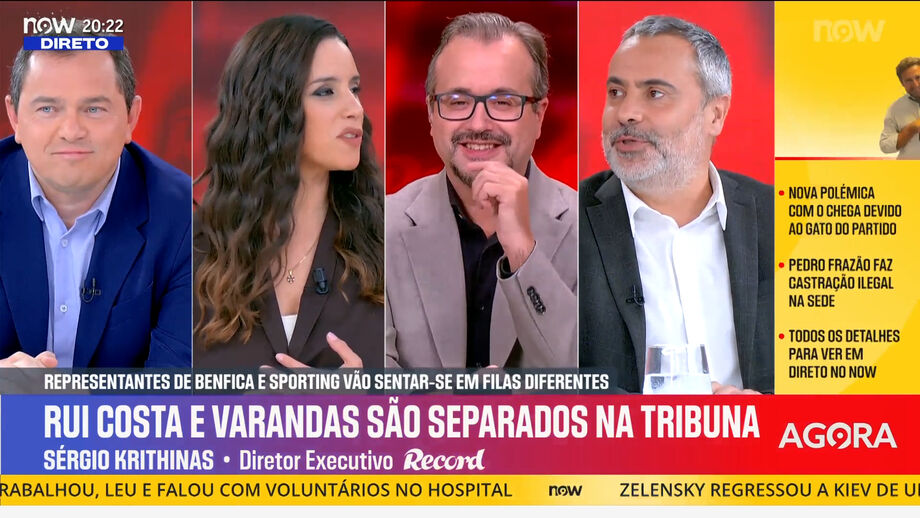 Presidentes de Benfica e Sporting não vão estar muito perto um do outro no dérbi e o tema discutido no Record na Hora