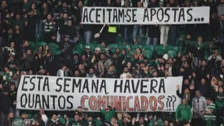 Adeptos do Sporting deixam bicada ao rival