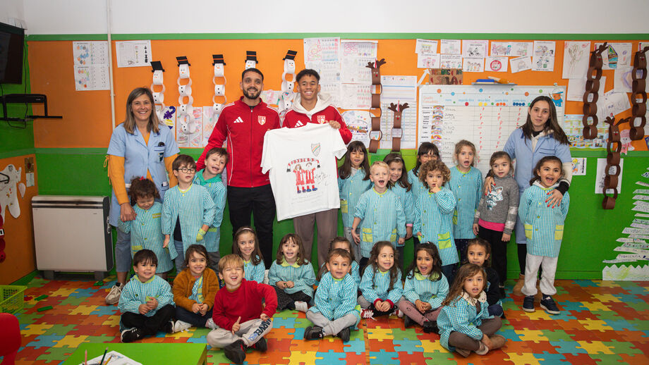 Alunos receberam os atletas com entusiasmo