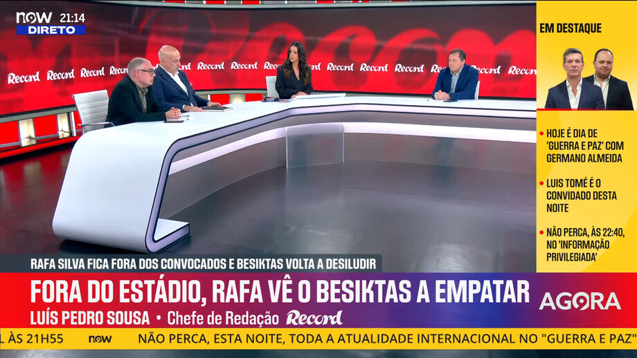 Futuro do avançado português esteve em destaque no programa 'Record na Hora' no Now