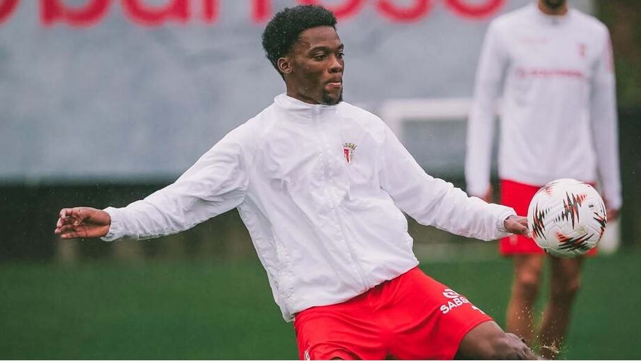 Gorby no treino desta terça-feira dos minhotos