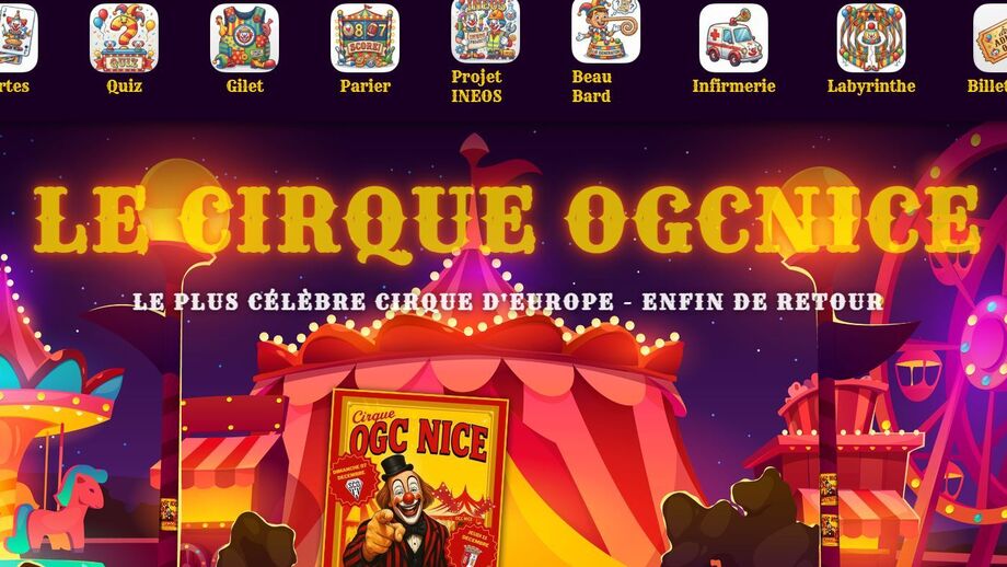 Site 'Le cirque OGC Nice' foi criado recentemente