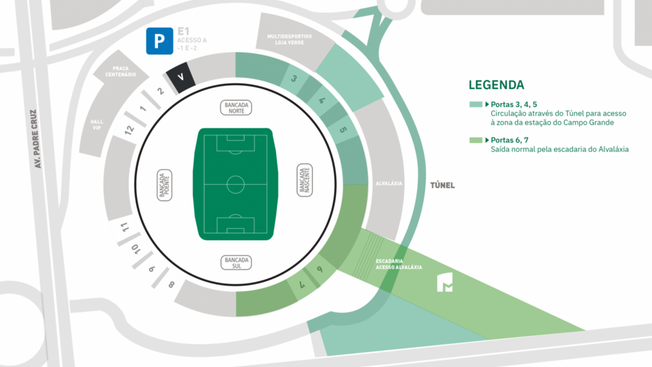 Acessos condicionados ao Estádio José Alvalade no jogo com o AVS SAD