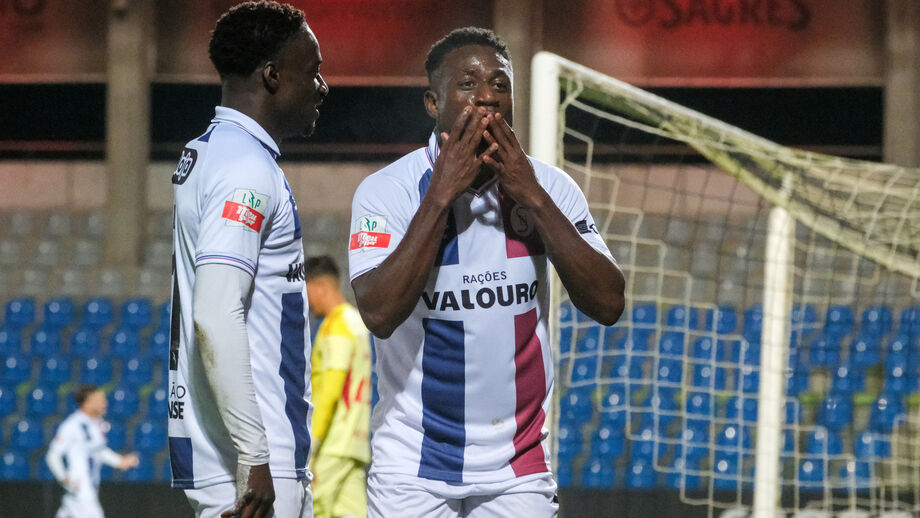Dany Jean festeja o golo marcado ao Casa Pia durante o jogo dos oitavos de final da Taça de Portugal 