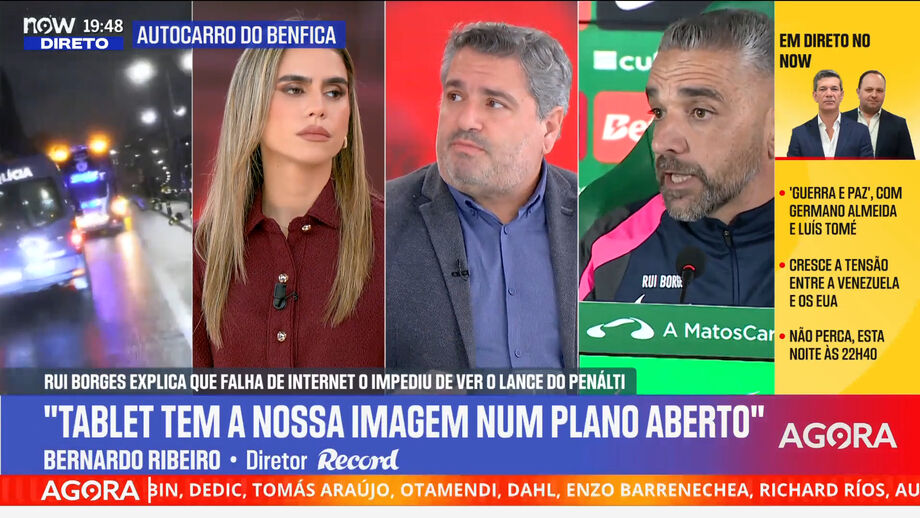 Diretor de Record analisa, no programa 'Record na Hora', episódios recentes no futebol português