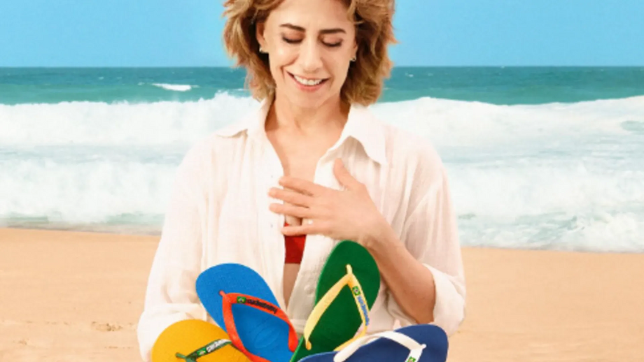 Fernada Torres em publicidade da Havaianas