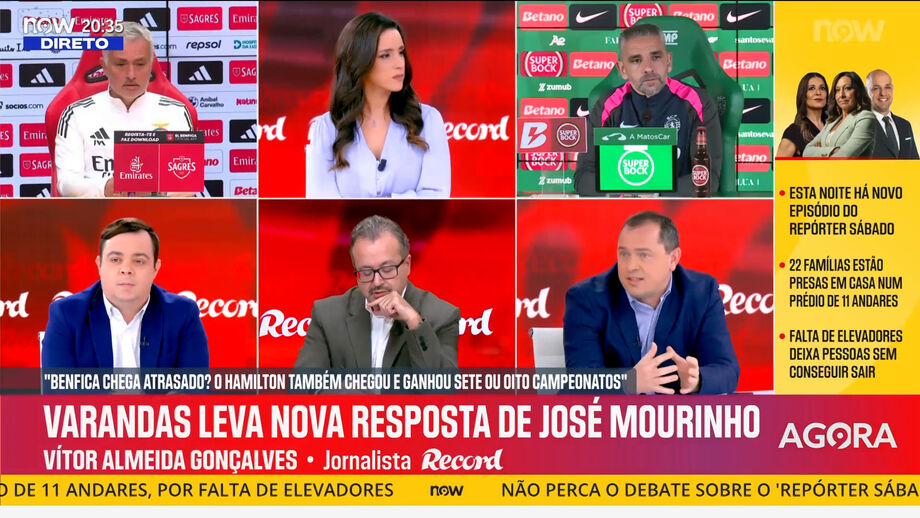 Editor de Record analisa conferências de José Mourinho e Rui Borges