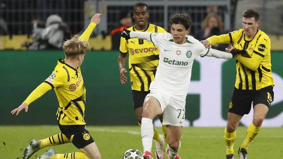 Quaresma foi um dos três centrais na equipa inicial do Sporting em Dortmund