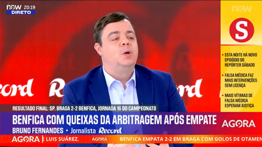O editor do Record diz que o Sp. Braga não tem razões de queixa da arbitragem
