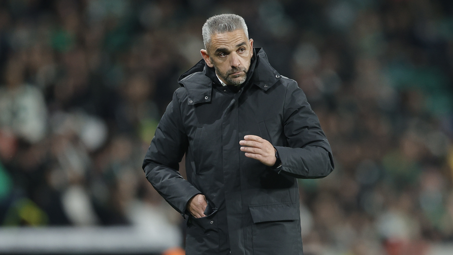 Rui Borges, treinador do Sporting, durante o jogo com o Rio Ave