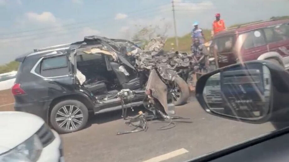 O carro onde Anthony Joshua seguia com mais três ocupantes