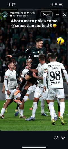 Fresneda compara golo ao Estrela da Amadora com os de Coates