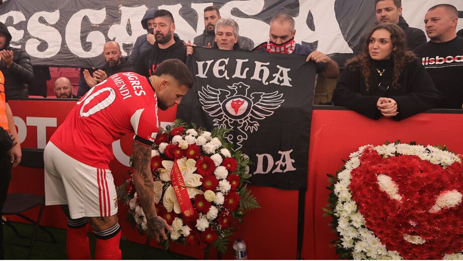A homenagem do Benfica a Sérgio Caetano, antigo líder dos Diabos Vermelhos
