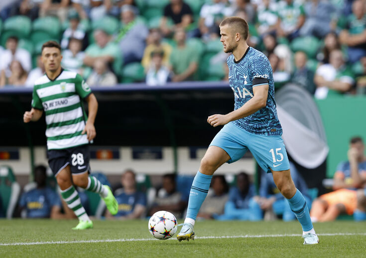 Eric Dier na última vez que defrontou o Sporting, em 2022, pelo Tottenham, em Alvalade
