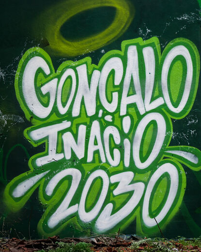 Com direito a graffiti e tudo: as imagens da sessão fotográfica de Gonçalo Inácio após renovar com o Sporting