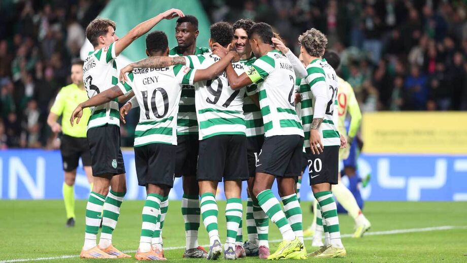 Sporting goleou o AVS SAD