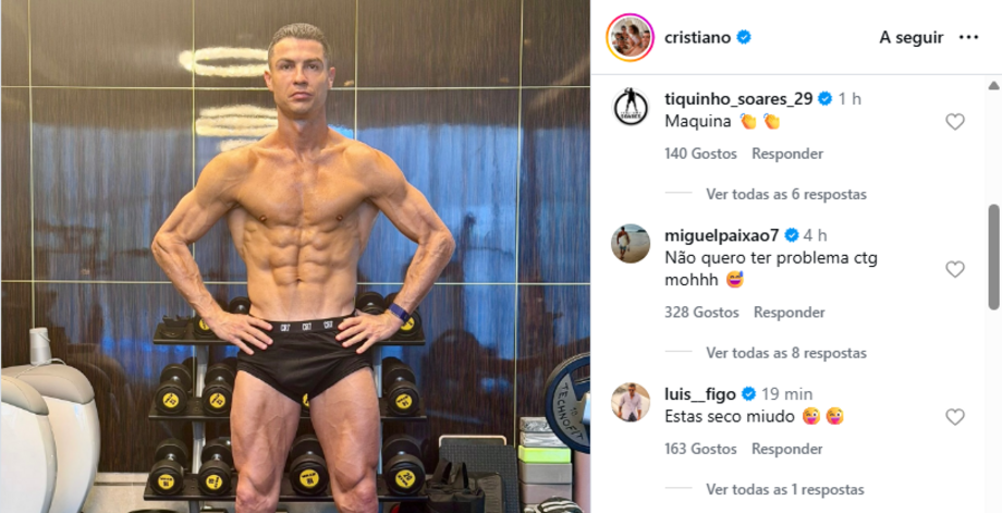 Os comentários à publicação de CR7