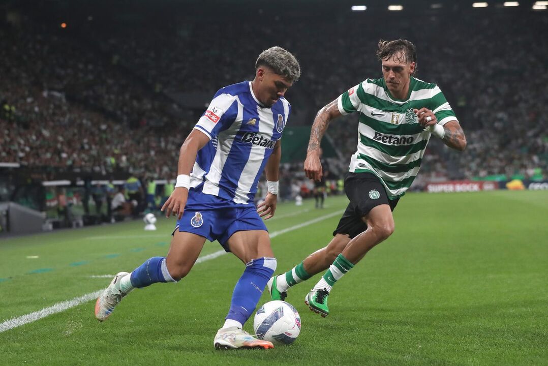 William Gomes e Ricardo Mangas no jogo da primeira volta, em Alvalade