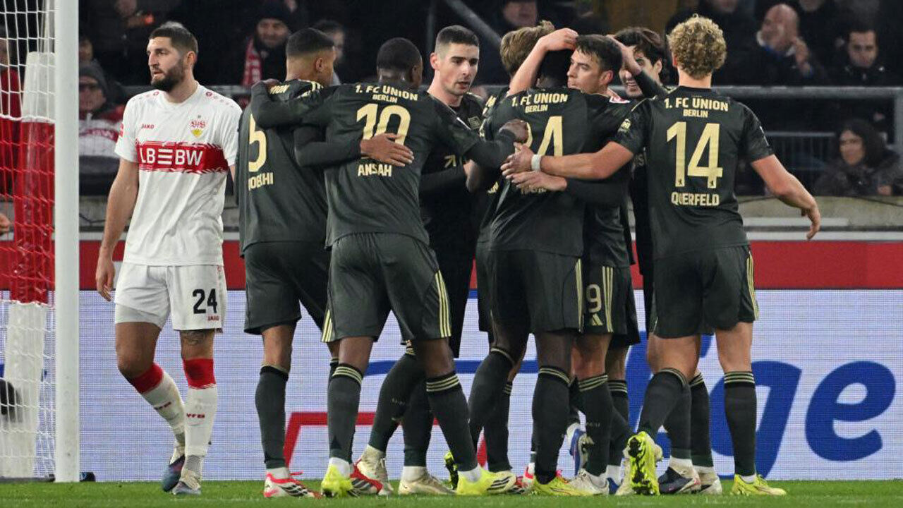 Jogadores do Union Berlim a celebrar