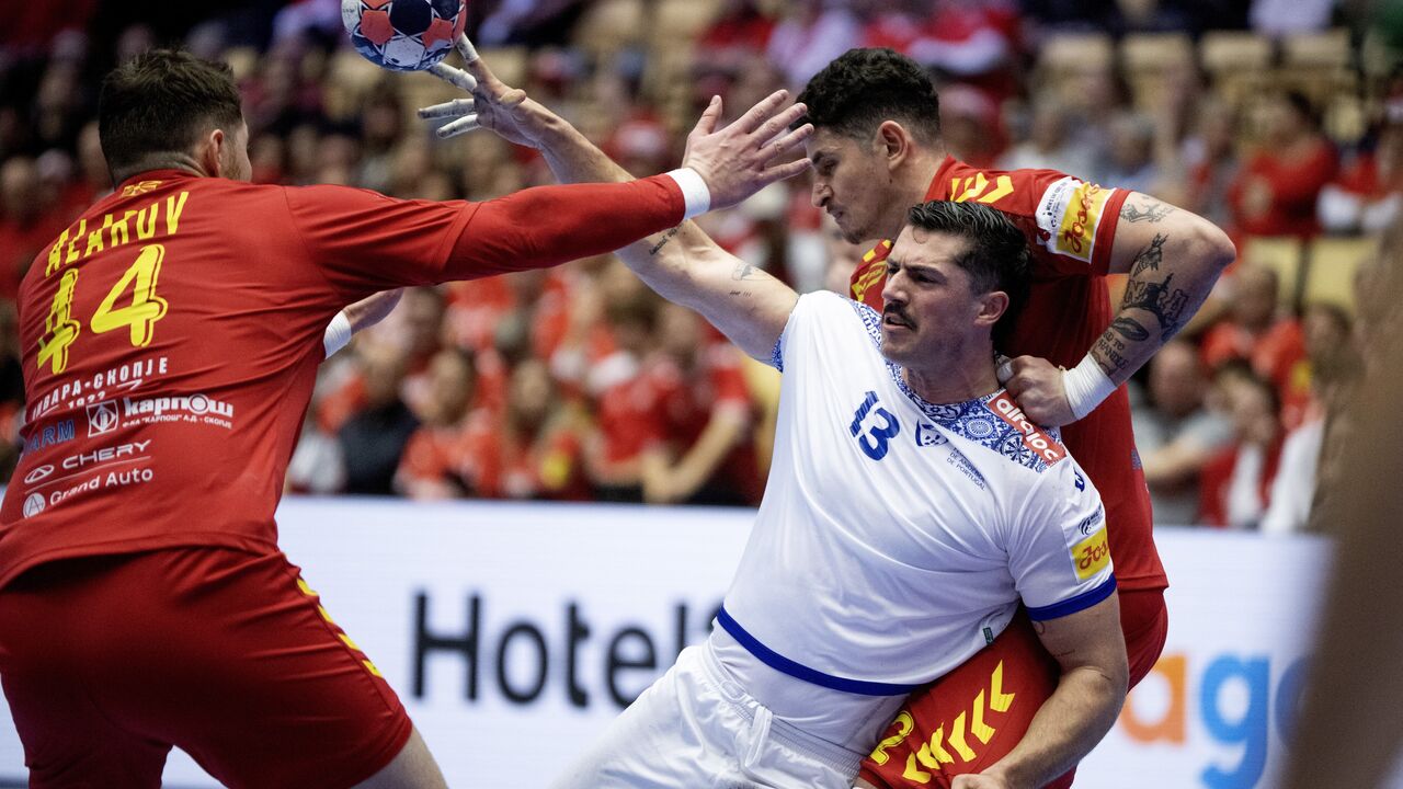 Jogo de andebol entre Portugal e Macedónia do Norte