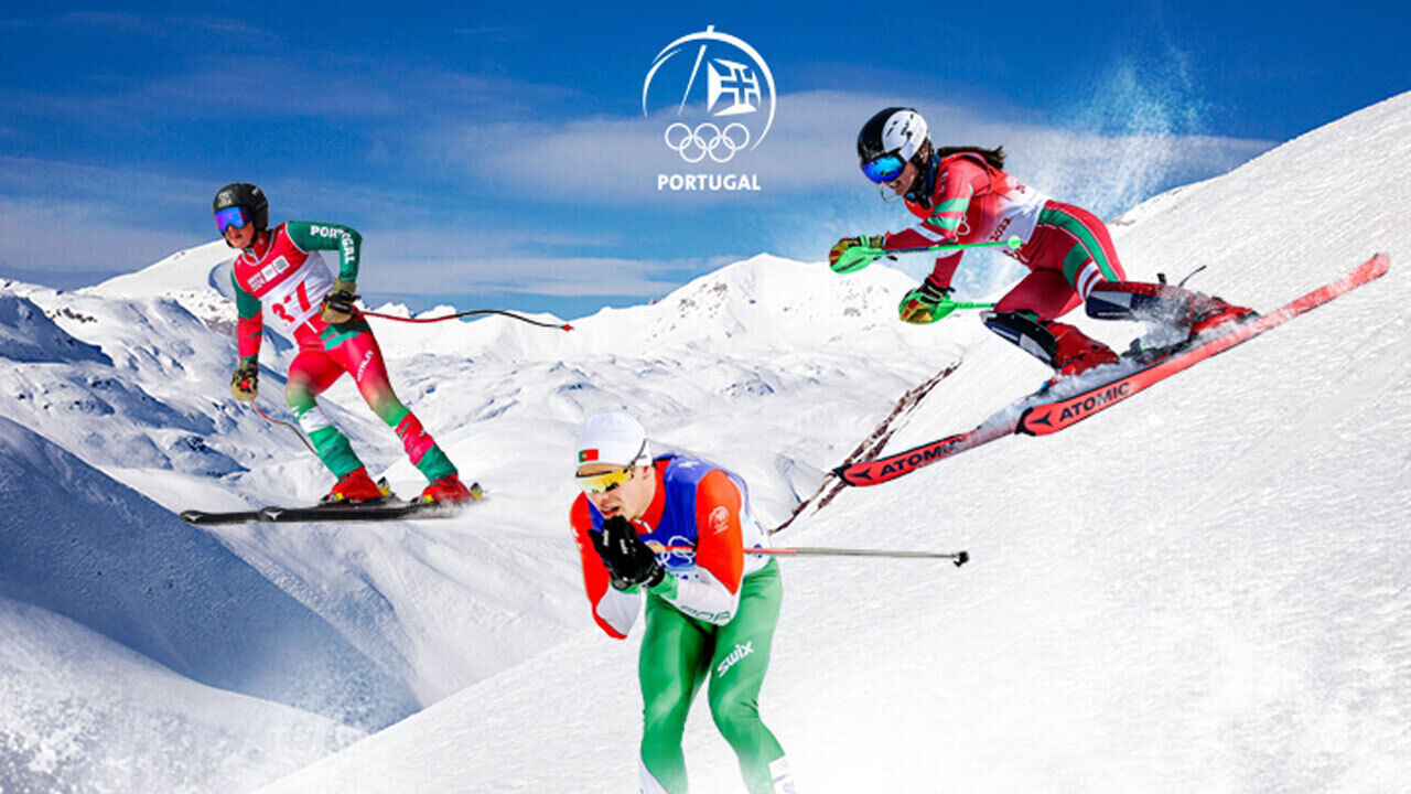 Vanina Guerillot e Emeric Guerillot, no esqui alpino, e José Cabeça, no esqui de fundo