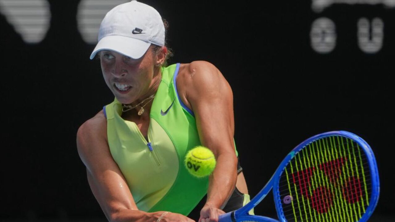 Madison Keys em ação no Open da Austrália