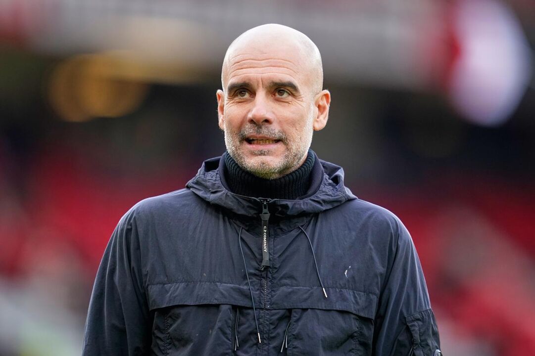 Pep Guardiola no relvado