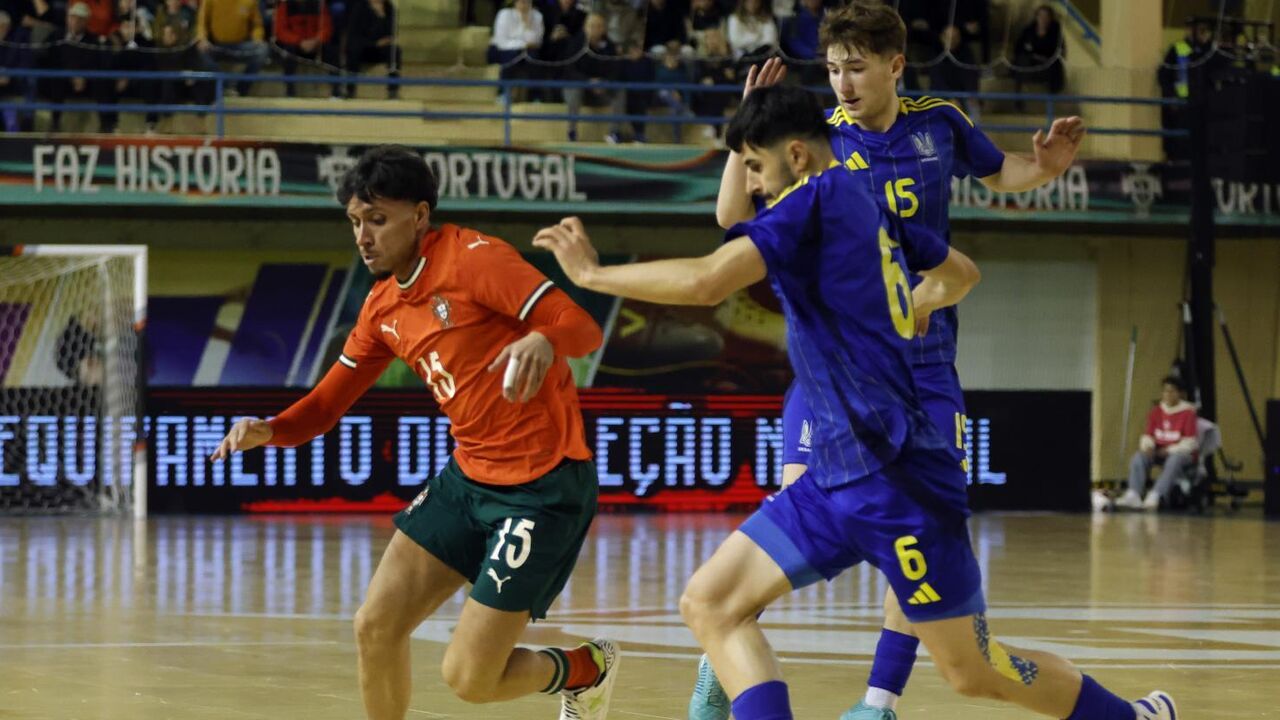 Rúben Góis em ação no Europeu de futsal, apontado como o futuro da seleção portuguesa