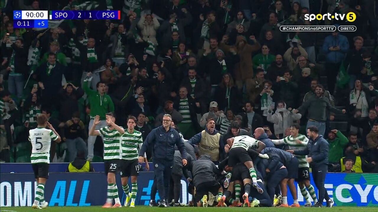 Sporting CP vence o PSG em Alvalade por 2-1