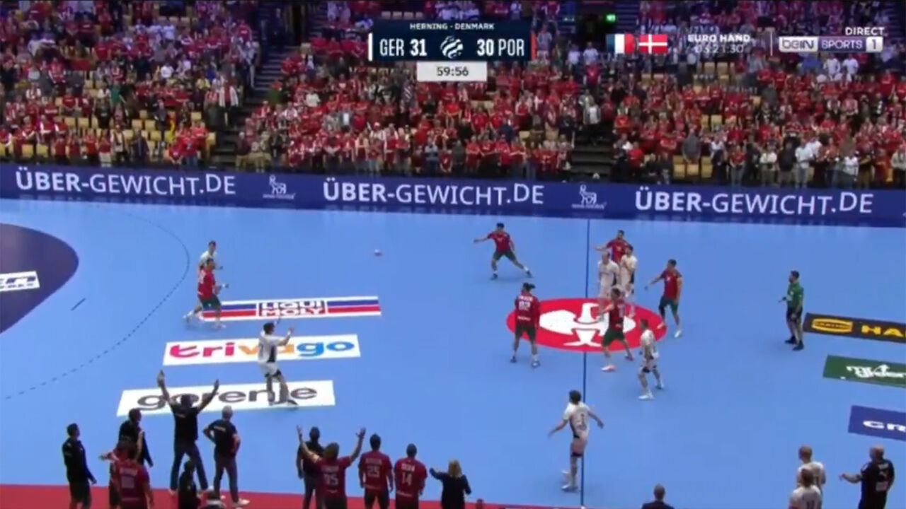 O golo ilegal da Alemanha frente a Portugal no Europeu que motivou o esclarecimento da EHF