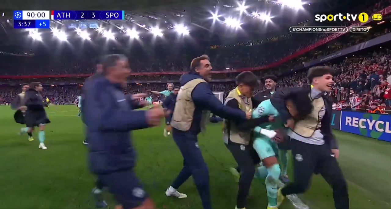 O golo de Alisson aos 90'+4 que colocou o Sporting nos 'oitavos' da Liga dos Campeões