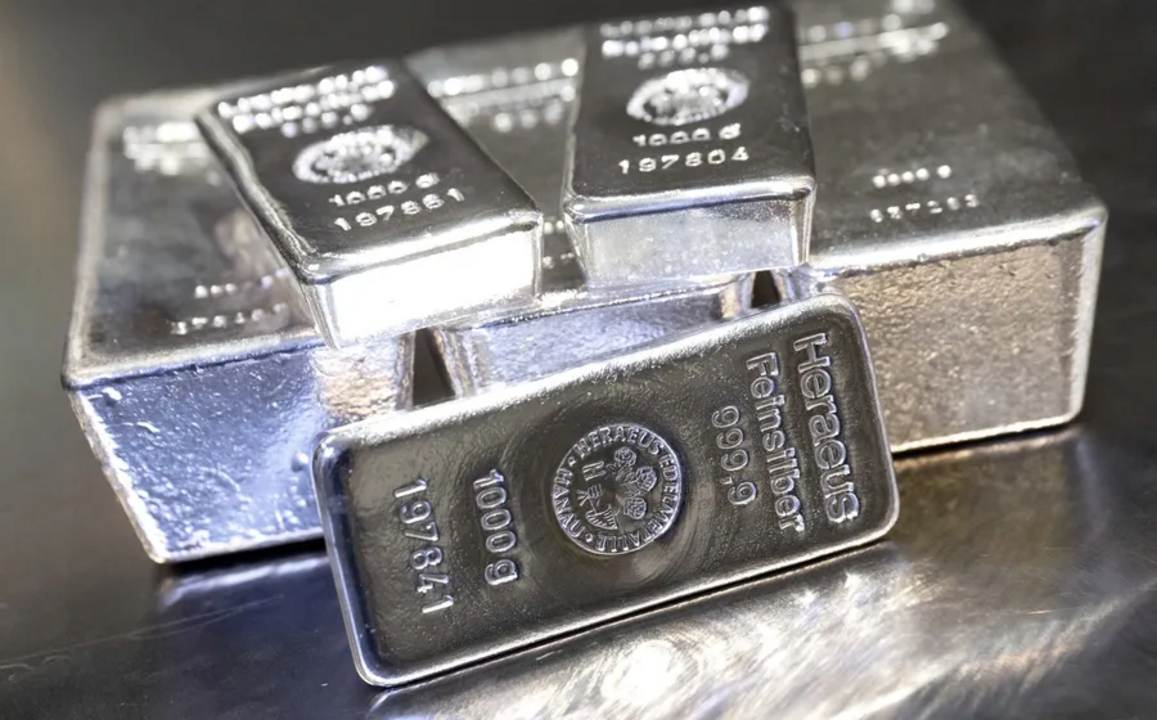 Preço da prata em forte queda