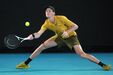 Jannik Sinner em ação no Open da Austrália