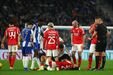 Richard Ríos saiu lesionado do FC Porto-Benfica