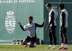 Morita no treino do Sporting 