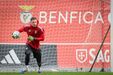 Trubin no treino do Benfica