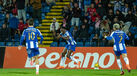 Futebolista do FC Porto celebra golo contra o Santa Clara, na Liga Betclic