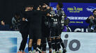 Futebolistas do V. Guimarães celebram a vitória contra o Sporting na Final Four da Allianz Cup