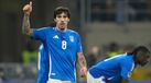 Tonali, médio do Newcastle ao serviço da seleção italiana