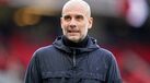 Pep Guardiola no relvado