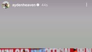 A reação de Ayden Heaven