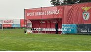 Mário Branco no treino do Benfica