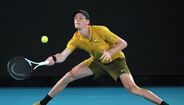Jannik Sinner em ação no Open da Austrália