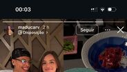 Publicação de Madu Carvalho nas redes sociais
