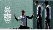 Morita no treino do Sporting 