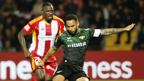 Schettine em ação durante o AVS SAD-Moreirense