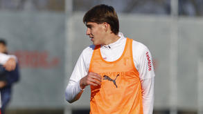 Samy Merheg durante o treino do Sp. Braga