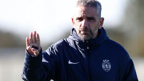 Rui Borges orientou mais uma sessão matinal do Sporting